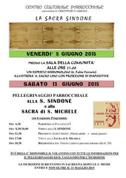 ALLA S. SINDONE - Parrocchia di Ossona