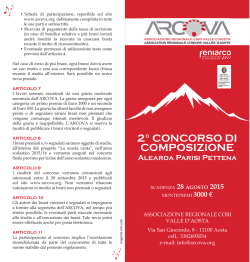 2° CONCORSO DI COMPOSIZIONE Alearda Parisi Pettena