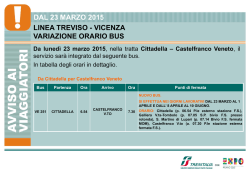 linea treviso - vicenza variazione orario bus dal 23 marzo