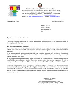 50.somministrazione farmaci - Istituto Comprensivo di Traona