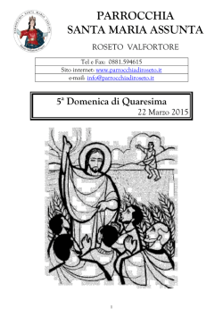 Il foglietto della Parrocchia - Parrocchia di Roseto Valfortore