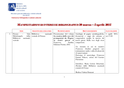 30 marzo &ndash; 5 aprile 2015 - Direzione Generale per i Beni Librari e