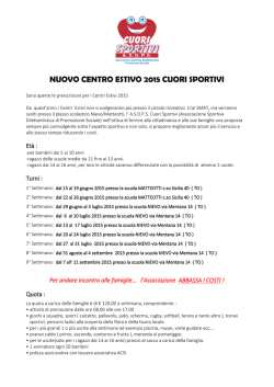 informativo centri estivi 2015 con modulo di