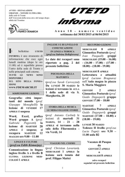 Utetd Informa - Fondazione Franco Demarchi