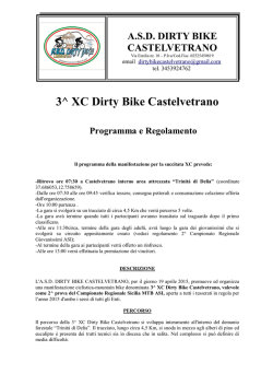 Programma e regolamento terza XC Dirty Bike Castelvetrano