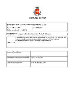 La graduatoria - Comune di Pisa