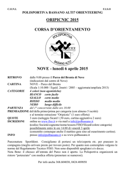 volantino gara - Polisportiva Bassano Alti7 Orienteering