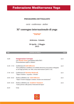 Scarica il programma completo - Federazione Mediterranea Yoga