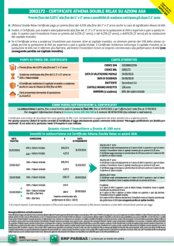 CERTIFICATE ATHENA DouBLE RELAX Su AzIoNI AXA