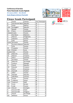 l`elenco delle scuole iscritte