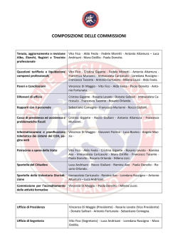 COMPOSIZIONE DELLE COMMISSIONI