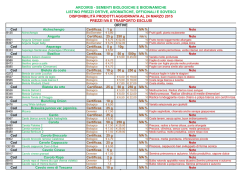Listino Prezzi Arcoiris 2015