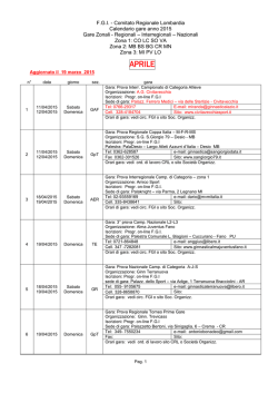 APRILE - Comitato Regionale Lombardia F.G.I.