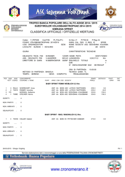Classifica ufficiale
