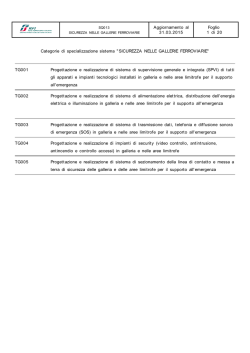 SICUREZZA NELLE GALLERIE FERROVIARIE&quo