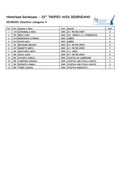 Classifiche - Podismo Lombardo