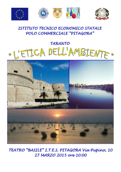 TEATRO &ldquo;BASILE&rdquo; I.T.E.S. PITAGORA Via Pupino