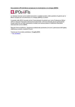 Posizioni JPO alla BERS