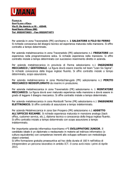 La bacheca del lavoro del Mavarta Informagiovani