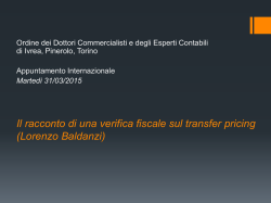 Slides a cura del Dott. Baldanzi - Ordine dei Dottori Commercialisti e