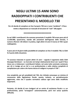 negli ultimi 15 anni sono raddoppiati i contribuenti