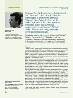full text - pdf document - Giornale Italiano di Ortopedia e