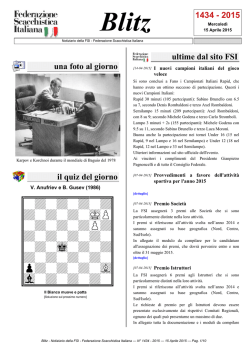 Blitz - Federazione Scacchistica Italiana