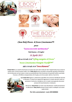 "Access Consciousness Energetic facelift" e Corso