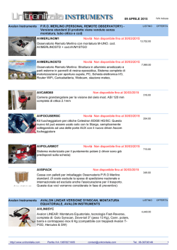 31 MARZO 2015 Avalon Instruments PRO MERLINO