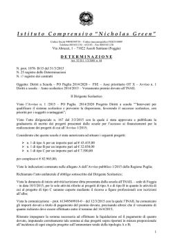 PO Puglia 2014/2020 - FSE &ndash; Asse prioritario OT X