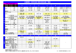 白庭病院 外来診察担当医表 変更のお知らせ