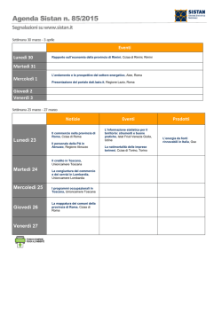 Agenda Sistan n. 85/2015