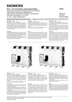 Drei- und vierpolige Leistungsschalter 3VF8