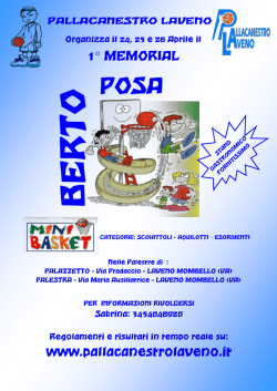 1&deg; MEMORIAL www.pallacanestrolaveno.it