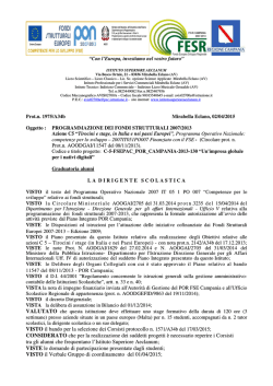 Prot.n. AOODGAI/11547 del 08/11/2013). VISTO il bando per la