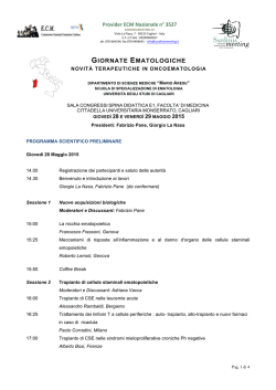 scarica il programma - Societ&agrave; Italiana di Ematologia