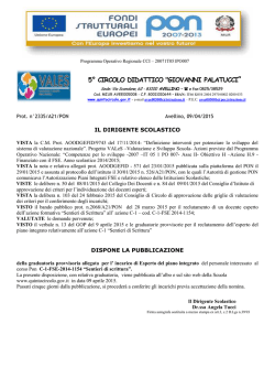Graduatoria provvisoria Esperti Italiano