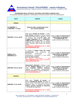 qui il bollettino - Associazione culturale Italia