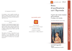 Scarica brochure - Ayurvedic Point