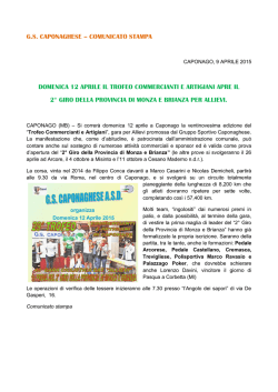 gs caponaghese – comunicato stampa domenica 12