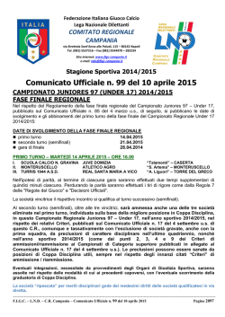 cu99 2014-2015 - Comitato Regionale Campania