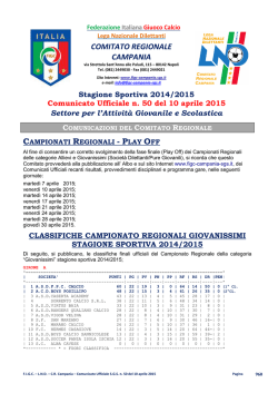 C.U. S.G.S. n. 50 del 10.04.2015