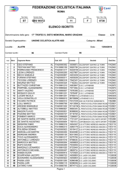 ALLEGATO: Elenco iscritti