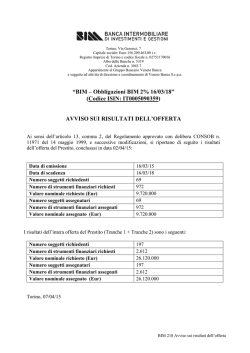 avviso risultati offerta - riapertura