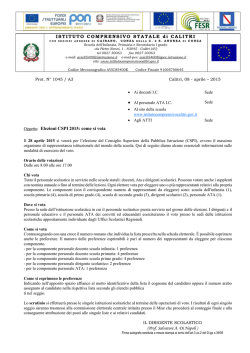Elezioni CSPI come_si_vota - Istituto Comprensivo Calitri