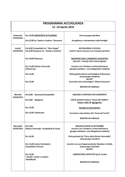 del programma di accoglienza.