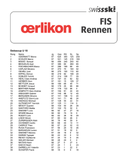 Aktuelles Zwischenklassement U18 - Swiss-Ski