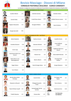 manifesto candidati - Parrocchia San Martino
