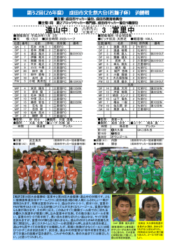 決勝戦 - 成田市サッカー協会