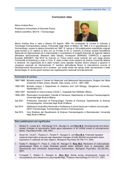 CV ITA RIVA UNIMI - Universit&agrave; degli Studi di Milano